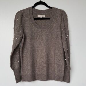 LOFT Sweater with Pearl Details